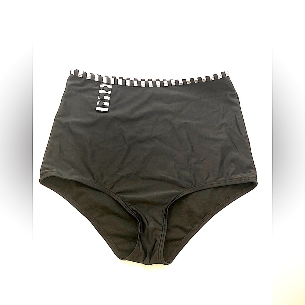 Unique Vintage Brand High Waisted Swim Bottoms Size Large